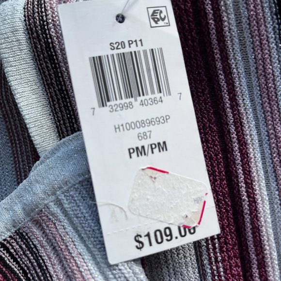 INC Striped Metallic Open Cardigan NWT - Picture 7 of 7